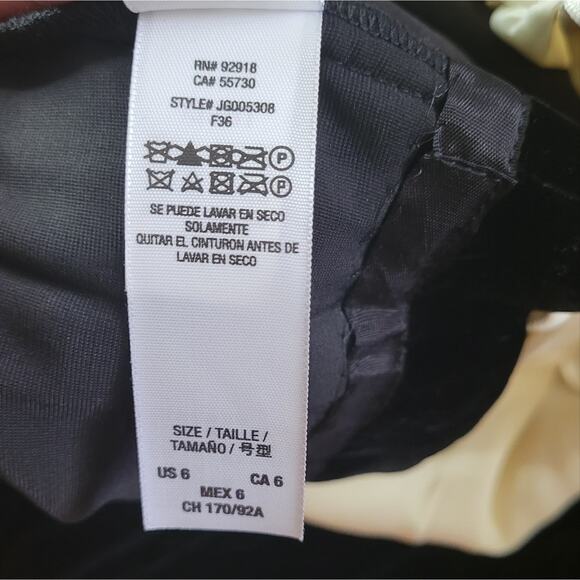 Juicy Couture Tuxedo Strapless Pleated Silk Velvet Dress y2k size 6 - Picture 8 of 9